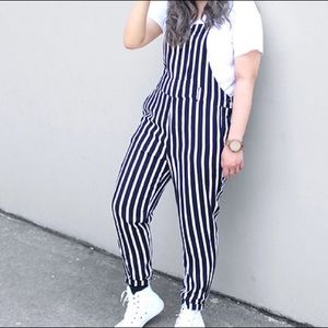 Forever 21 Medium Striped Summer Overalls